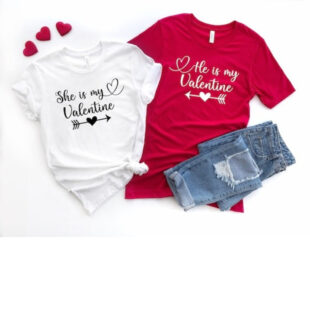 She He Is My Valentine's Day Couple shirt